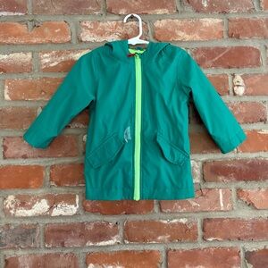 Cat and Jack Frog Raincoat Green Hooded 18m